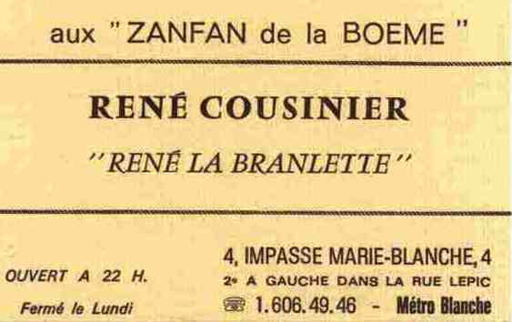 René Cousinier carte de visite