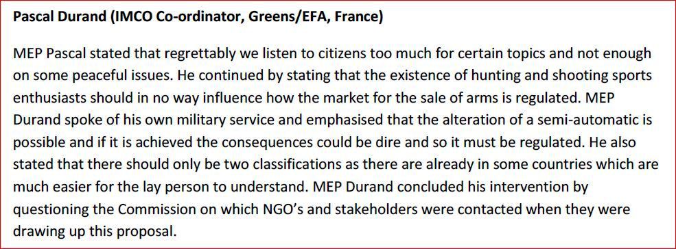 Pascal Durand : député européen "Écologiste vert" et anti-armes.